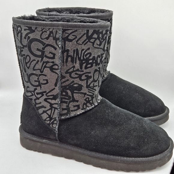 UGG Shoes - NWOT UGG Australia Women's Classic Short Sparkle Graffiti Boots 1107035 size 10